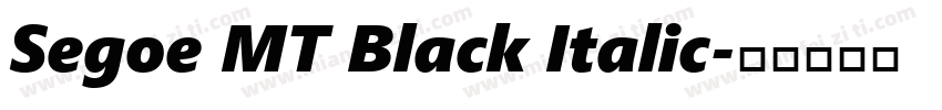 Segoe MT Black Italic字体转换